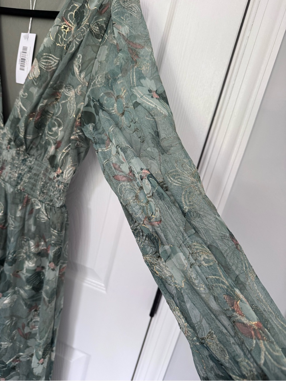 Baltic Born Sage Green Floral V-Neck Maxi Dress - Picture 4 of 5